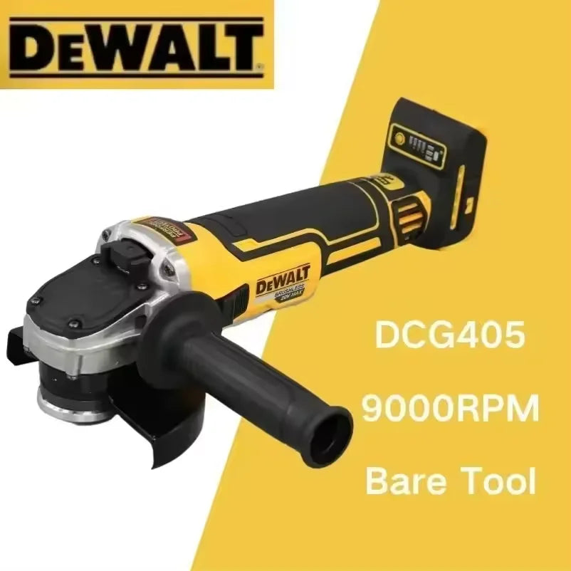 DEWALT DCG406 Brushless Angle Grinder 125mm Flat Head 18V Lithium Battery Bare Cutting Machine Tool Rotary Tool for E-commerce