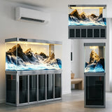 All-in-One AquariumCustomizable Luxury Rectangle Ultra Clear Glass Aquarium Tank Built-in Filter Pump System Eco-Friendly Design