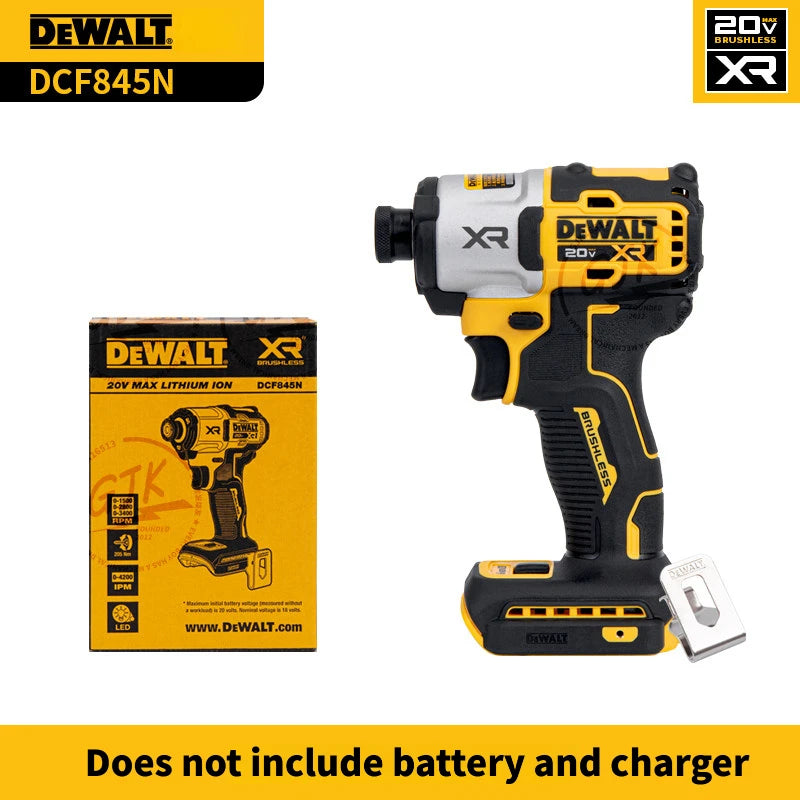 DeWalt DCF845N-A9 20V MAX Brushless Cordless Impact Driver Bare Tool No Battery Electric Power Tool for Drilling Screwing