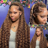 Curly 360 Full Lace Glueless Wig Human Hair Invisible Drawstring 13x6 Hd