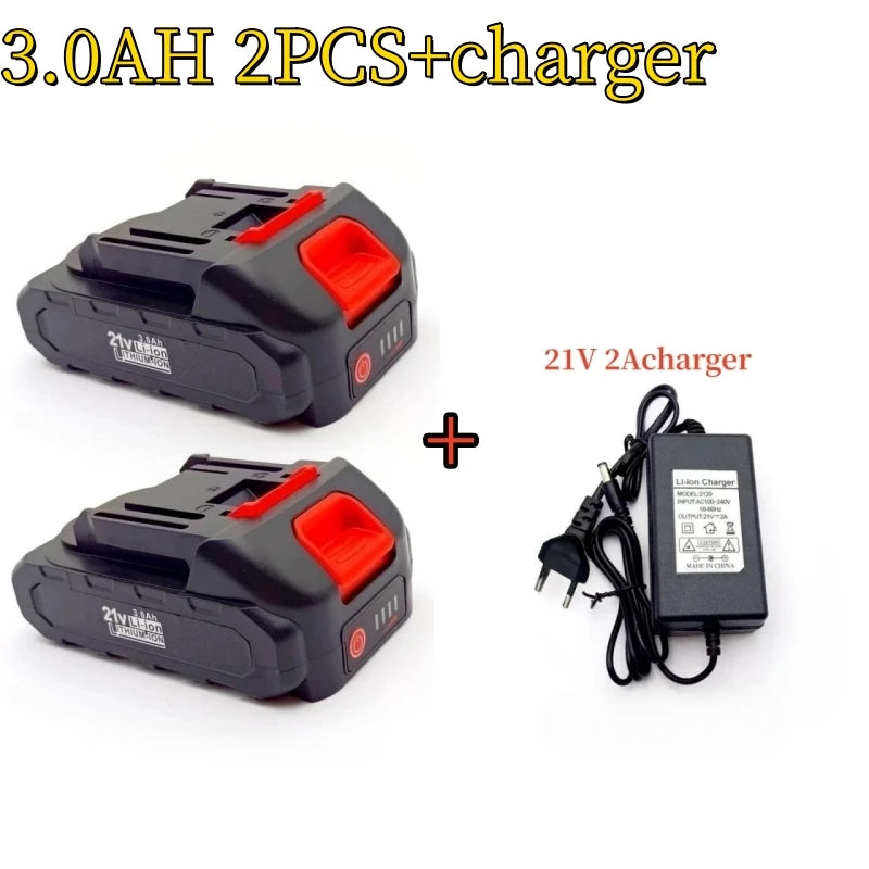 21V 9AH 6AH 3AH Electric drill, screwdriver, durable lithium battery,for Makita 21V series electric tool high voltage water gun