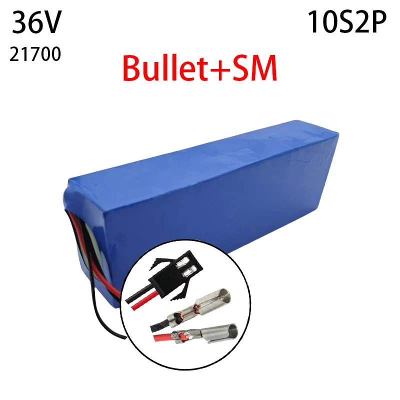 10S2P 36V 30Ah Suitable for Motorcycle Electric Bicycle 21700 5C Rechargeable Lithium Battery Pack, Suitable for Scooter BMS