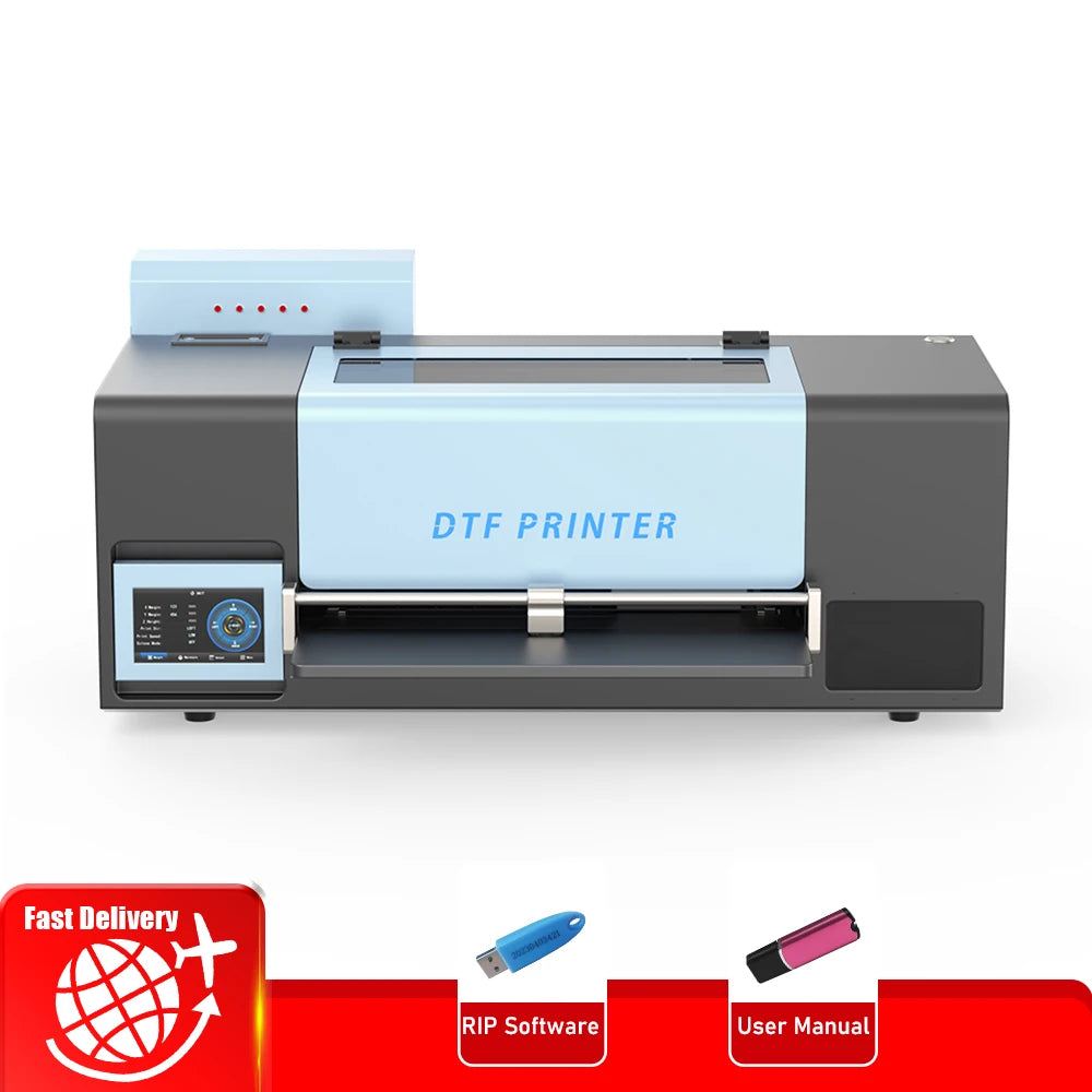 A4 A3 DTF Printer with XP600 printhead With DTF Powder Shaker Machine for DIY T-Shirt printing machine A3 Textiles fabric print
