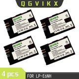 QGVIKX LP E6NH Compatible with Canon EOS R7 7.4V 2600mAh POWER BATTERY CAPACITY 19.24Wh 2-Pack Battery and Triple Slot Charger