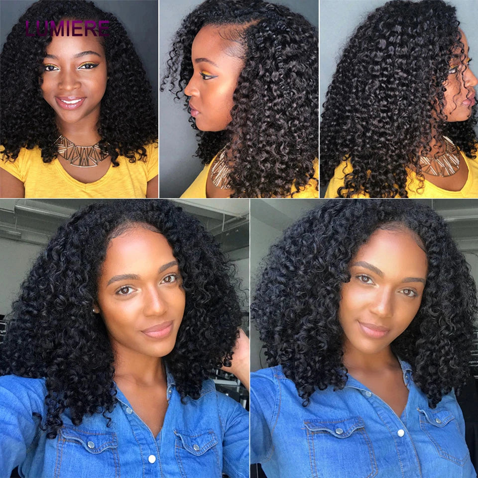 8-40" Afor Kinky Curly Human Hair 3/4 pcs Bundles Deal Brazilian Raw Hair Weave Bundle Virgin Human Hair Extensions Double Weft