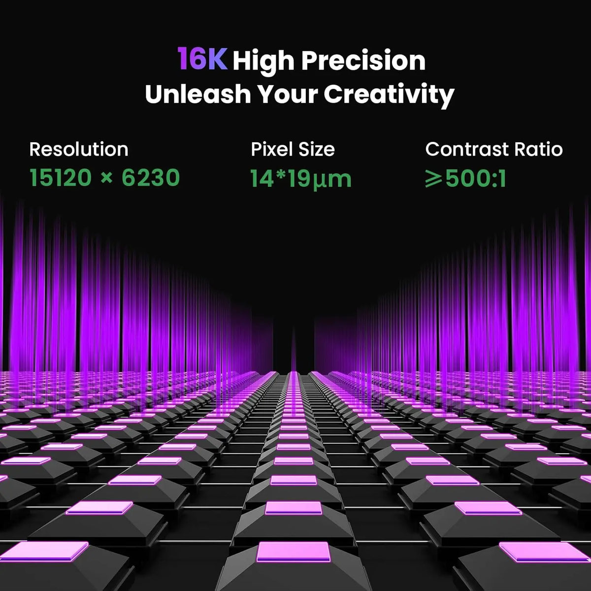 Uniformation GK3 Pro Resin 3D Printer 16K HD LCD COB Light Source with Smart Heating System & App Printing & Auto Feeding System