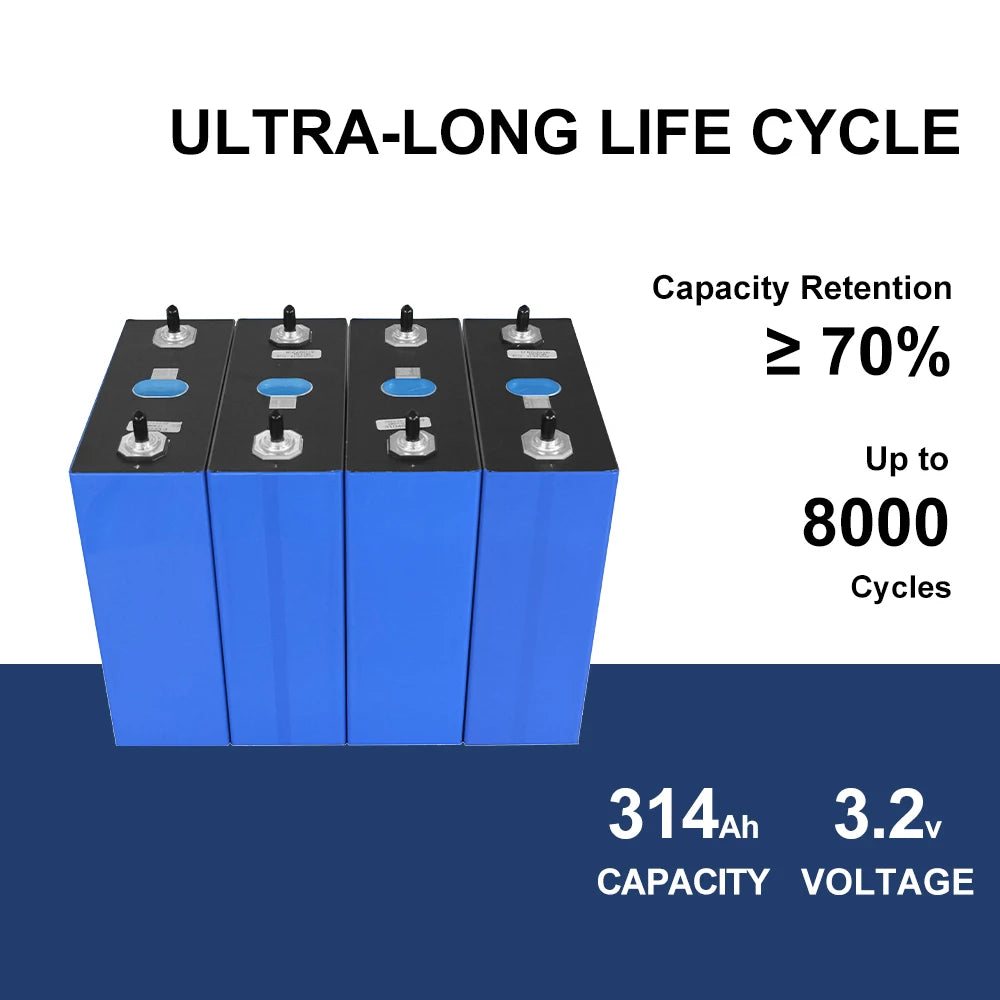 EU Stock Lifepo4 MB31 EVE314 320AH Grade A 12V 24V 48V 96V Battery DIY Pack 8000 Cycles Tax Free 3-5 Days Delivery DIY Solar