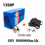 48V 100ah 13s8p lithium-ion battery pack 48V 100000mAh 2000W electric battery, built-in 50A BMS+chargerr