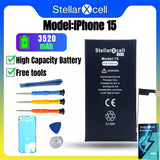 High Cpacity Cell + 7037 TI Ultra Battery Replacement for iPhone StellarXcell11 13mini 15 IP14 Pro Max 12 16 16pro 16promax
