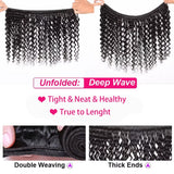 Deep Wave Brazilian Human Hair Bundles 28 30 inch Virgin Hair 3 4 Bundles For Women Sew In Quick Curly Weave Raw Hair Extensions