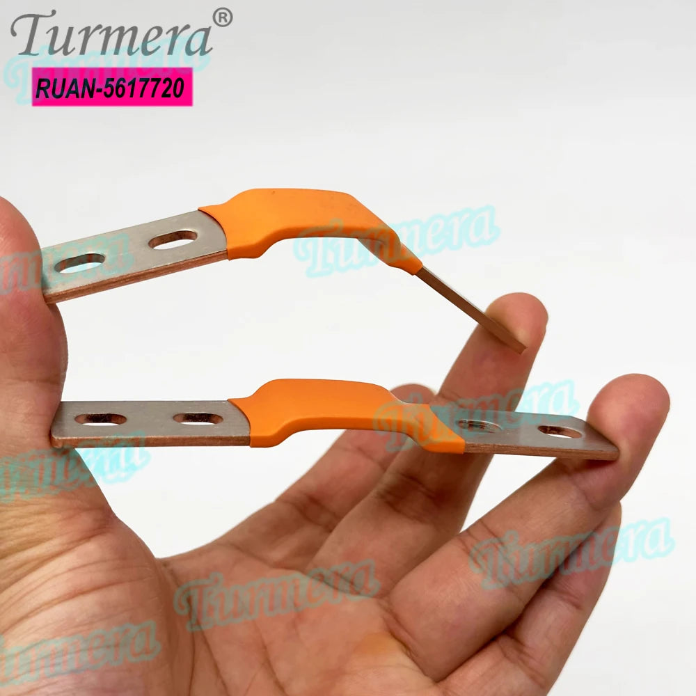 Turmera 24V 48V 12V Lifepo4 Battery Flexible Busbar Copper Connecter Hole to Hole 56mm 2mm 400A for 280Ah 320Ah Lifepo4 Battery