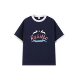 Hometown Romance LMSY Sonya Saranphat Same Top Color Blocked Border Printed Short Sleeved T-shirt Non-original Version