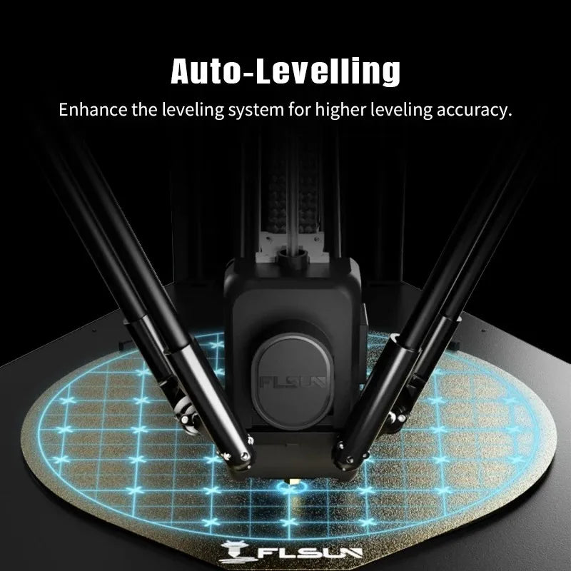FLSUN T1 PRO 3D Printer Delta 1000mm/s High Speed Printing Auto Leveling Silent Upgrade CPAP Cooling Fan Ultra FDM 1080P Camera