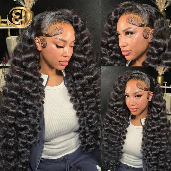 250% 30 40Inch Human Hair 13x6 HD Lace Frontal Wig Brazilian Loose Deep