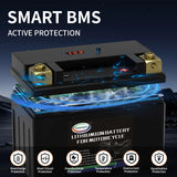 Motorcycle Battery 12V LiFePO4 Lithium Ion 4L-BS 160CCA Size-113x70x89mm Built-in BMS Board Lithium Phosphate Ion Battery