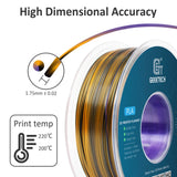 Geeetech 5Kg Three Tri Color Silk PLA Filament , 3D Filament 1,75 mm Spool Wire  (+/-0.03mm) Vacuum packaging, special color