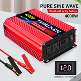 Pure Sine Wave Inverter 3500W/4000W/4500W/5000W inverter  12v converter 60HZ Portable camping car available US socket