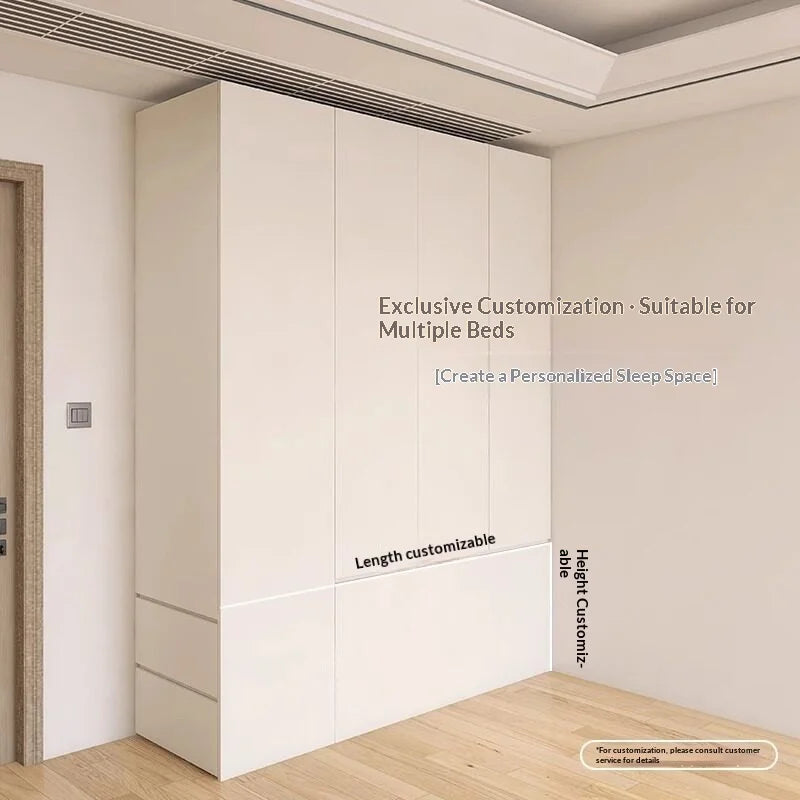 Any Size Custom Zero Formaldehyde Eco Honeycomb Aluminum Alloy Wardrobe Bedroom Home Luxury Bed End Cabinet Multi Storage Sturdy