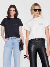 New North America Style I SEE YOU I LOVE YOU Letter Embroidery T-shirt High Quality Short Sleeved Women Pure Cotton Basic Tees