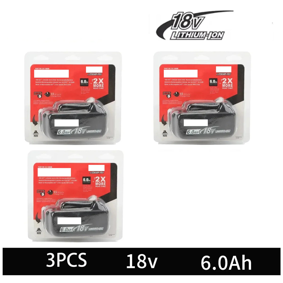 2025 for Makita BL1860 BL1850B BL1850 BL1840 BL1830 Screwdriver Battery & Charger 18v Replacement Power Tool Batteries.