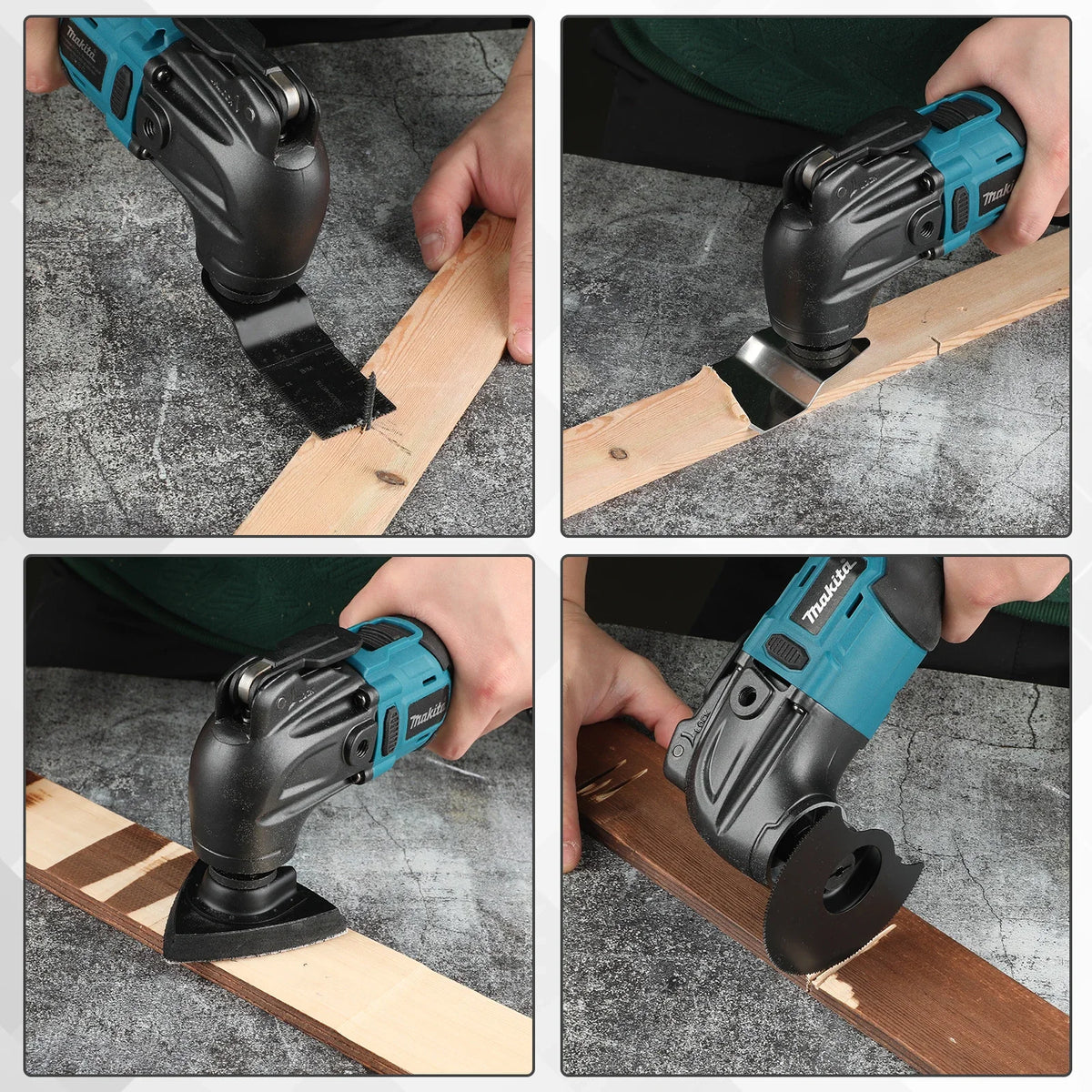 Makita 18V Brushless Oscillating Multi Tool - Quick Release Electric Trimmer Renovator Tool with Variable Speed