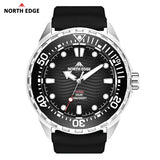 NORTH EDGE 2026 New TRITON Solar Powered Dive Watch Men Luxury Digital Watches For Men 316L Stainless Steel Case Waterproof 300M