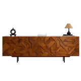 Solid wood dining side cabinet entrance entrance decoration living room multi-functional storage cabinet