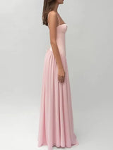 Sultry Elegant Maxi Dress Sexy Party Chiffon Slim Fit Formal Evening Gown Women Summer Date Night Trendy Streetwear