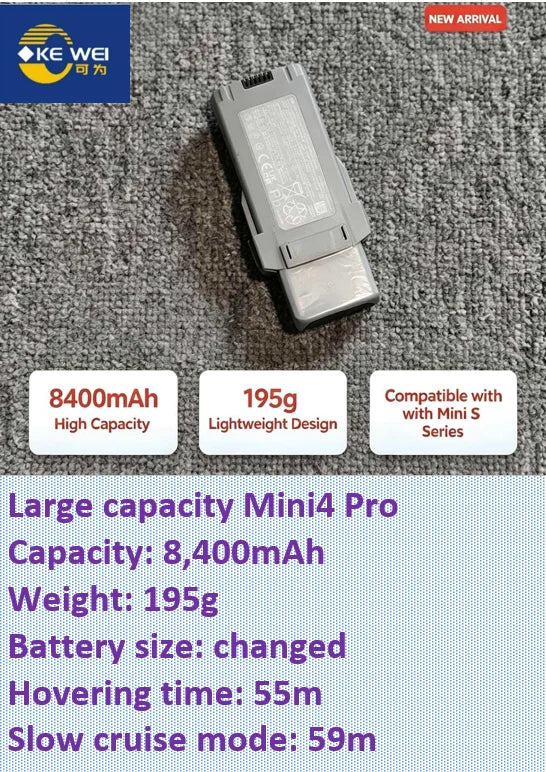 Large Capacity Refitting Battery 5200mAh ~ 8400mAh for DJI Mini3, Mini3 Pro & Mini4 Pro & Mini5 Pro Drone for Drone Fans