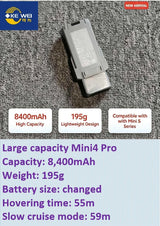 Large Capacity Refitting Battery 5200mAh ~ 8400mAh for DJI Mini3, Mini3 Pro & Mini4 Pro & Mini5 Pro Drone for Drone Fans