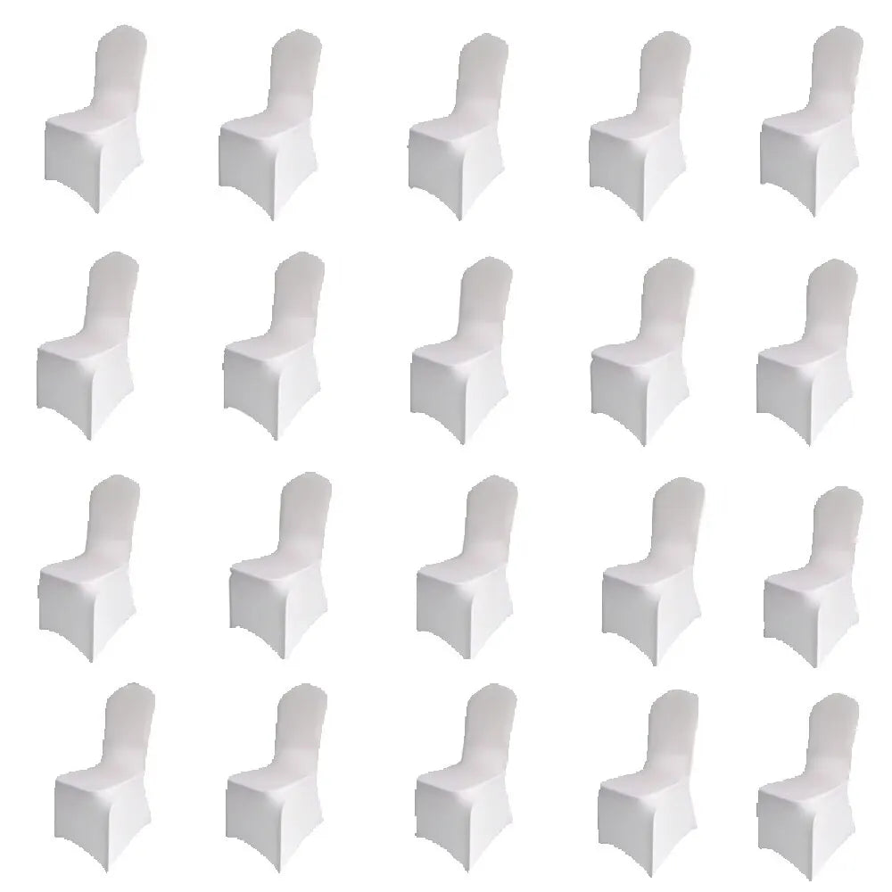 Jiaorui 10/20/30/50/100 Pcs Spandex Wedding Chair Seat Cover