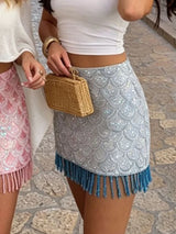 Sexy Women Sequin Lace Trim Mini Dress Chic V-neck Sleeveless High Waist Mini Sling Dresses 2026 Daily Summer Lady Vacation Robe