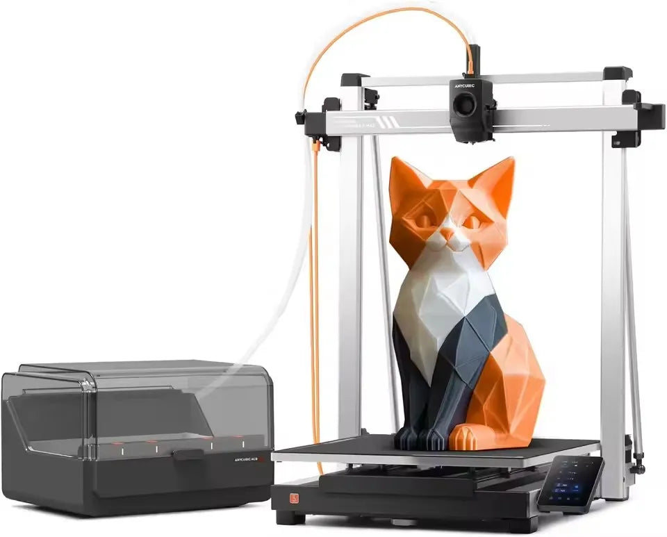 ANYCUBIC Kobra 3 Max Combo FDM 3D Printer Multi Color with Up to 600mm/s Print Speed Auto Leveling Printer Size 420x420x500mm
