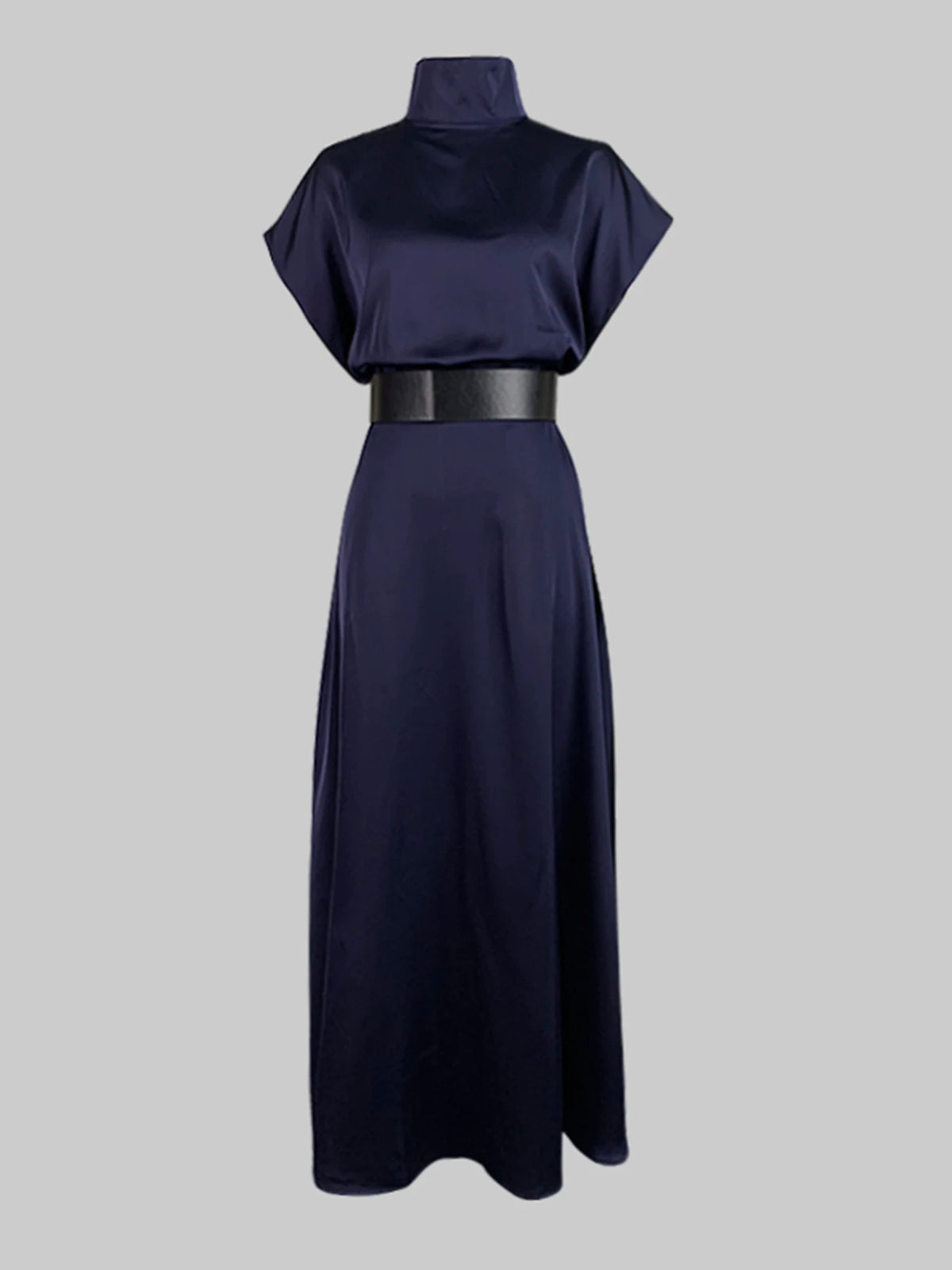 Modigirl Party Elegant Long Dresses Women Clothing 2025 New in Tied Waist High Neck Holidy Formal Evening Maxi Dresses for Woman