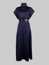 Modigirl Party Elegant Long Dresses Women Clothing 2025 New in Tied Waist High Neck Holidy Formal Evening Maxi Dresses for Woman