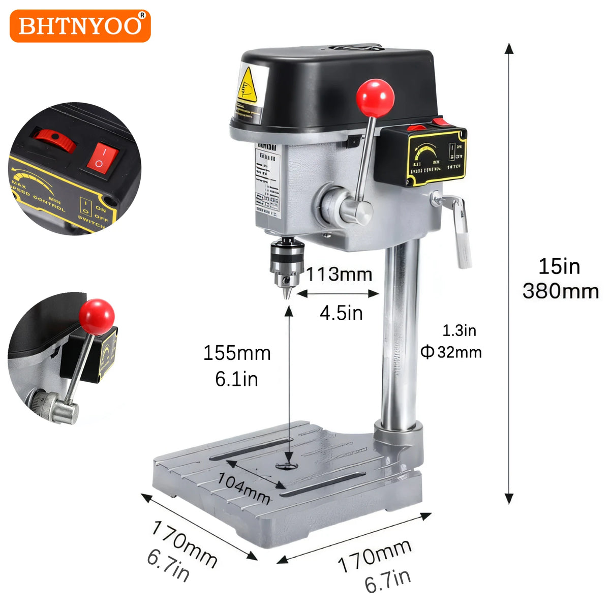 Multi Functional DIY-Mini Desktop Drilling and Milling Machine 340W/1-10mm High-Precision Drill and Punching Machine 220V