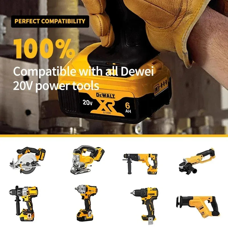 100% Original 20V 5.0Ah 6.0Ah 9.0Ah Battery Power Tool Replacement for DeWalt DCB184 DCB181 DCB182 DCB200 60V 9Ah Battery.
