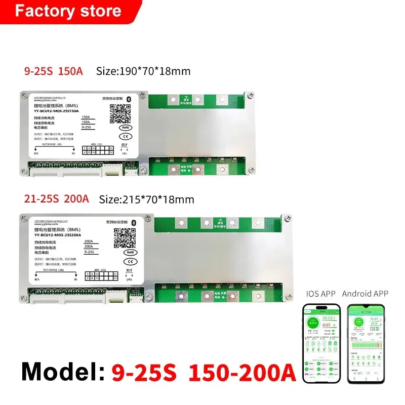 For Super Soco TC/TS/TC Max/CU/DU Smart Bluetooth 13-25S Lifepo4 Li-ion LTO Battery Protection Board Battery Management System