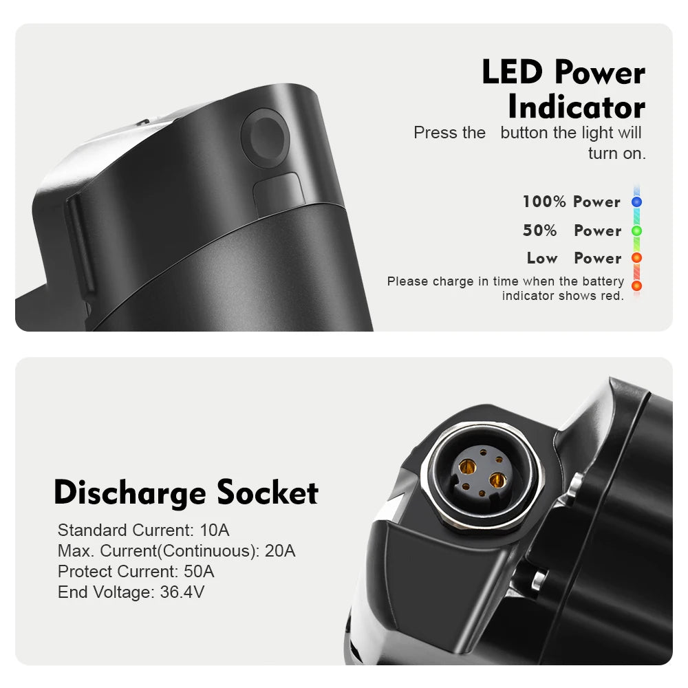 YOSE POWER 48V14Ah Electric Bike Battery Fit for Aventon Pace 500.2 500.3 and 500.3 Step-Through Battery Replacement