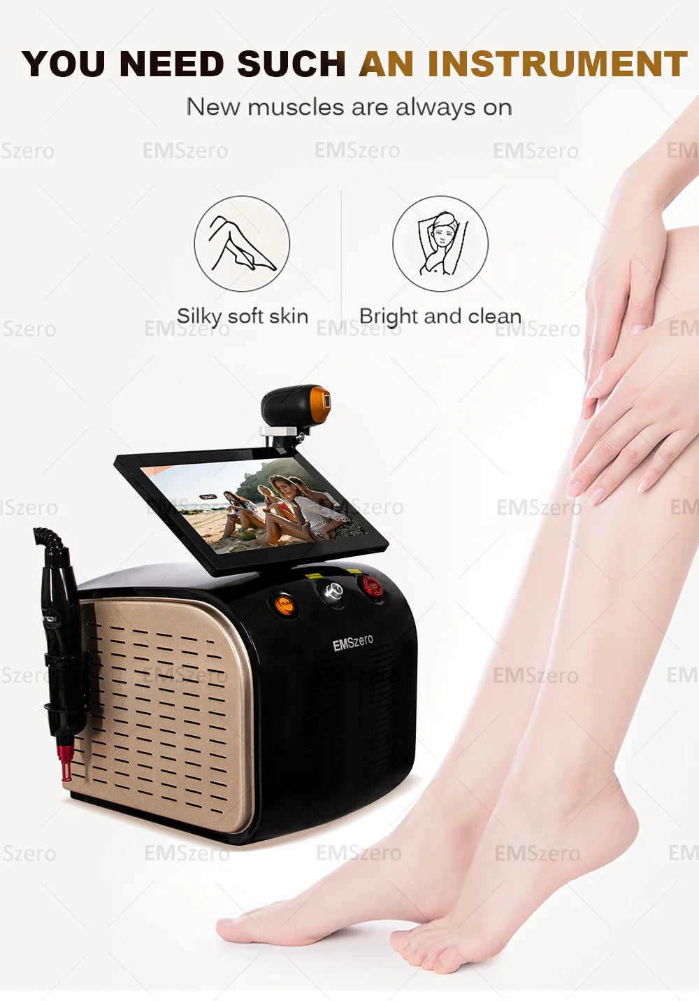 2IN1 808 Diode Laser Hair Removal & Picosecond Laser Tattoo Removal Machine with Cooling, CE Certified