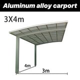 Modern Aluminum Carport Single L-shape Customized Outdoor Garden Parking Shelter for Driveway Yard Garden Canopy Tent