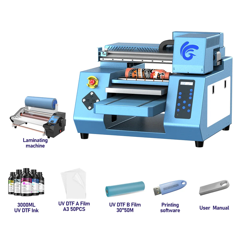 A3 UV Printers For Epson XP600 Impressora A3 UV DTF Printing Machine A3 UV Printers For Acrylic PVC Phone Case Wood Glass