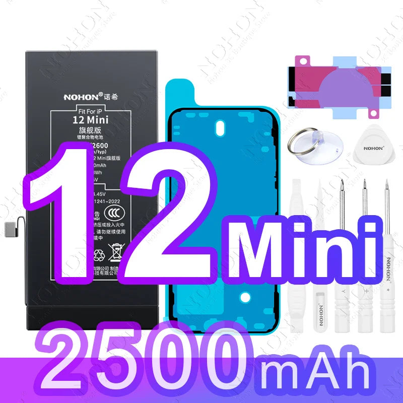 NOHON High Quality 2160mAh Battery For iPhone SE 2022 2020 2016 SE2 SE3 11 12 13 14 Phone Replacement Batteries With Tool Kit