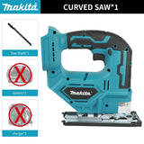 Makita DJV182 18V Cordless Jigsaw 300W 0-2700rpm 80mm Stroke ±45° Bevel Cut Power Tool for Wood Plastic Metal Cutting