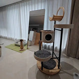 Multi-layer Board Creative Tree Solid Cat Wood Cat Cat Luxury Scratching Climbing for Frame Balcony Home Simple Pet Accessories