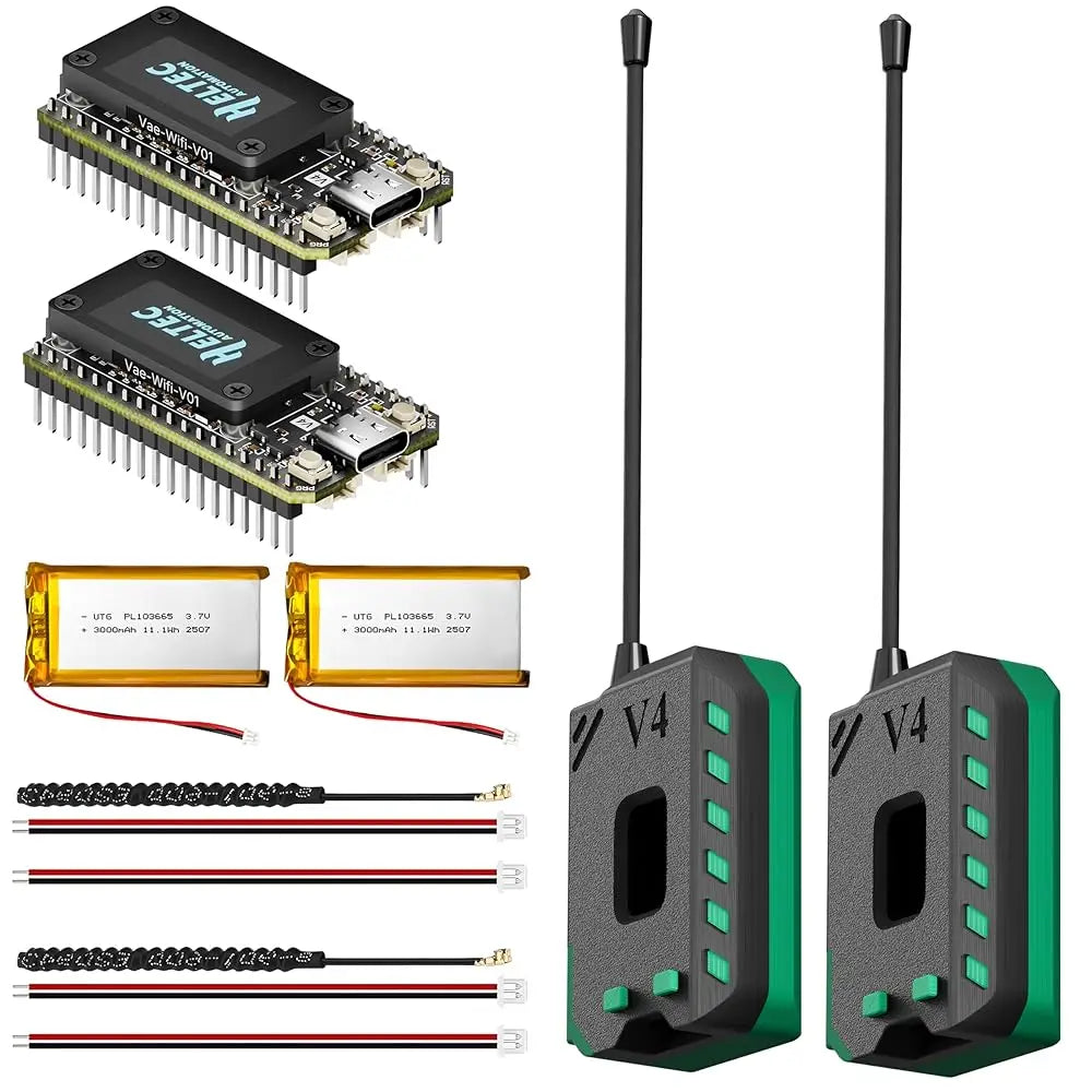 1/2 Set Heltec V4 With 3000mah Battery ESP32 LoRa 32 V4 Kit ESP32-S3 SX1262 27dBm OLED Display for Meshtastic WiFi IoT Arduino
