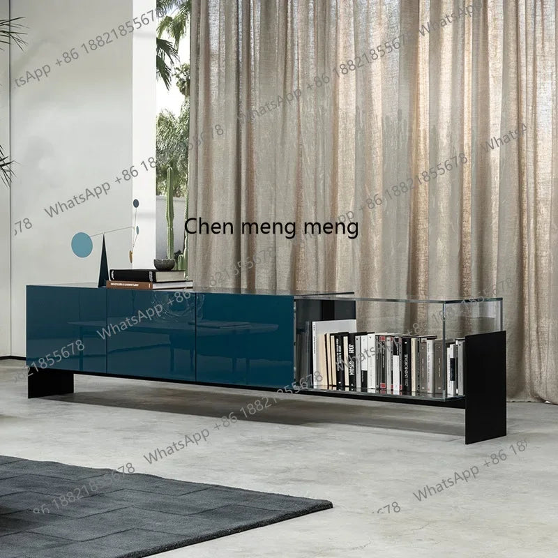 X  Light luxury solid wood glass surface TV cabinet creative storage film and television cabinet