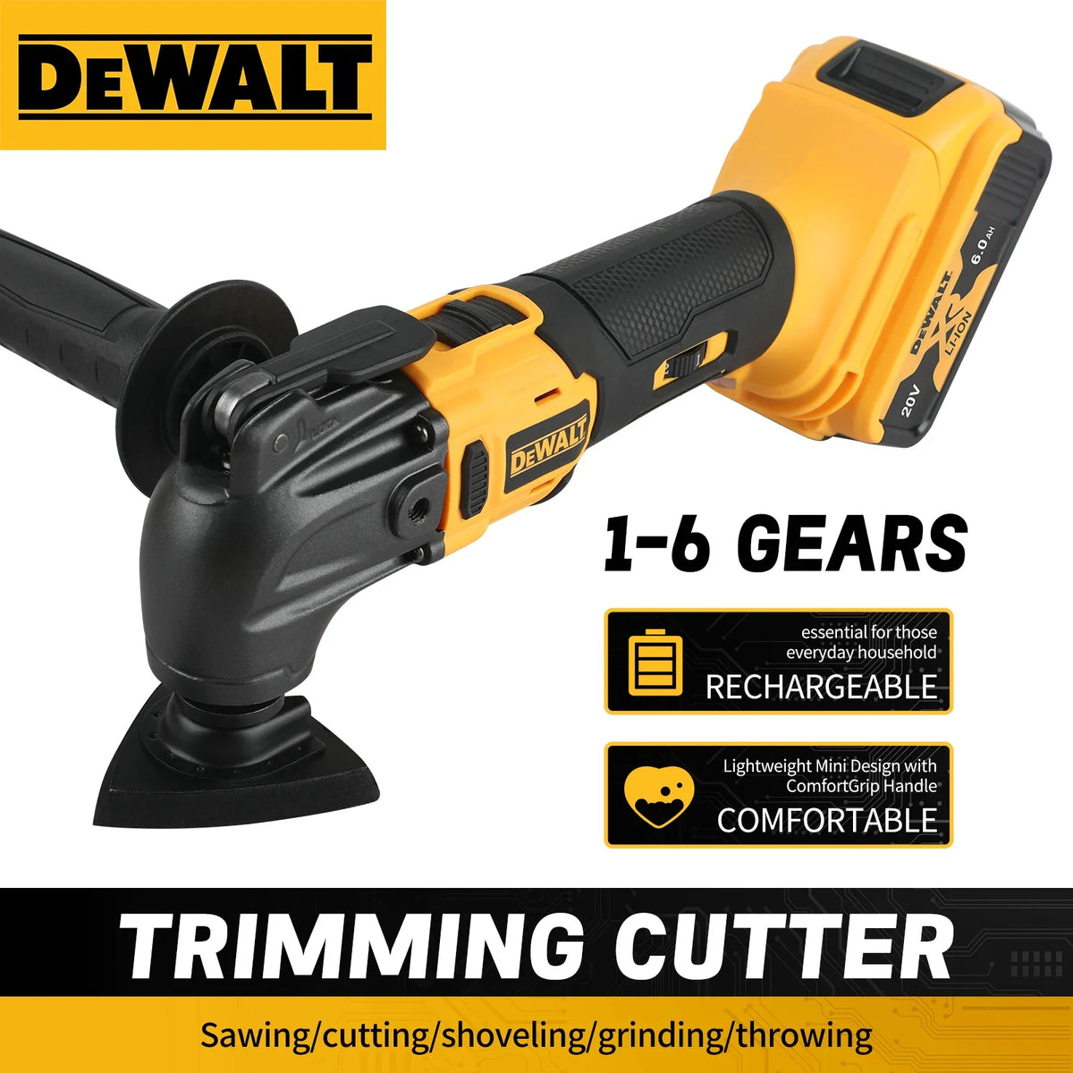 DEWALT DCS357 20V MAX Brushless Oscillating Multi Tool Tool-Free Quick Change Cutting Sanding Grout Removal Hand tools
