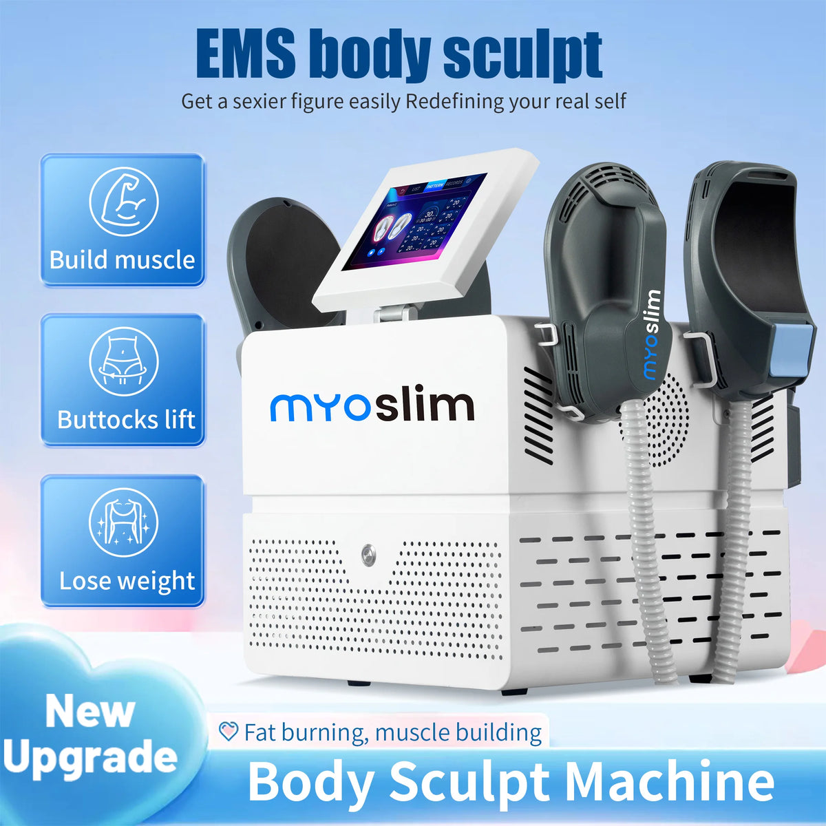 Professional MYOslim 15Tesla 6500W EMSzero RF Body Sculpting Machine Electromagnetic Muscle Stimulator for Beauty Salon Spa