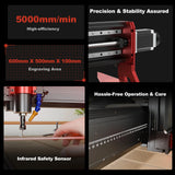 Twotrees 500W CNC Router TTC6050 CNC Engraver DIY Woodwork 600x500mm Laser Engraving Machine For Wood PVC PCB Glass DMF Metal